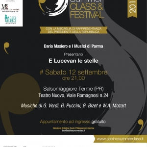 I Musici di Parma Sebino Salso Summer Festival: Locandina del concerto al Teatro Nuovo di Saklsomaggiore